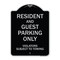Signmission Designer Series-Resident And Guest Parking Only Violators Subject To Towing, 24" x 18", BS-1824-9898 A-DES-BS-1824-9898 - alternate 1